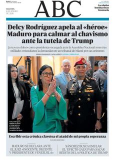 DELCY RODRÍGUEZ APELA AL «HÉROE» MADURO PARA CALMAR AL CHAVISMO ANTE LA TUTELA DE TRUMP