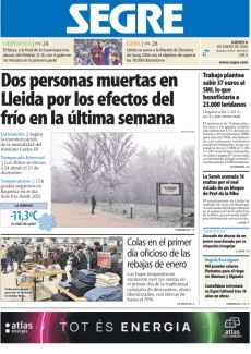 DOS PERSONAS MUERTAS EN LLEIDA POR LOS EFECTOS DEL FRÍO EN LA ÚLTIMA SEMANA