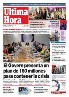 EL GOVERN PRESENTA UN PLAN DE 160 MILLONES PARA CONTENER LA CRISIS