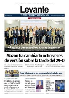 MAZÓN HA CAMBIADO OCHO VECES DE VERSIÓN SOBRE LA TARDE DEL 29-O